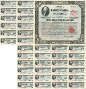 Five Hundred Dollar 1945 Treasury Bond - Only 4 Known to Exist of the $500 Denomination